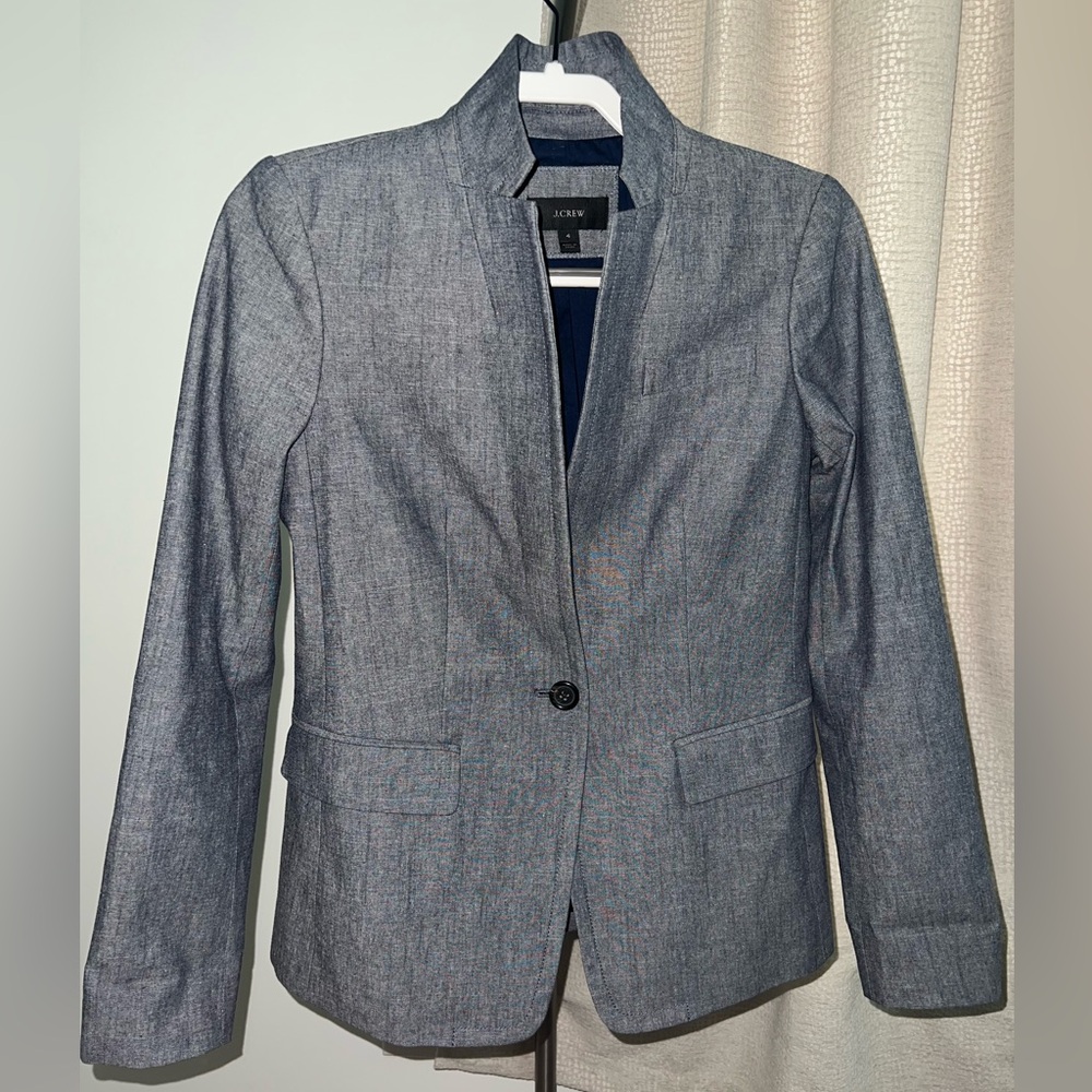 J. Crew Women's Blue Blazer Size 4
